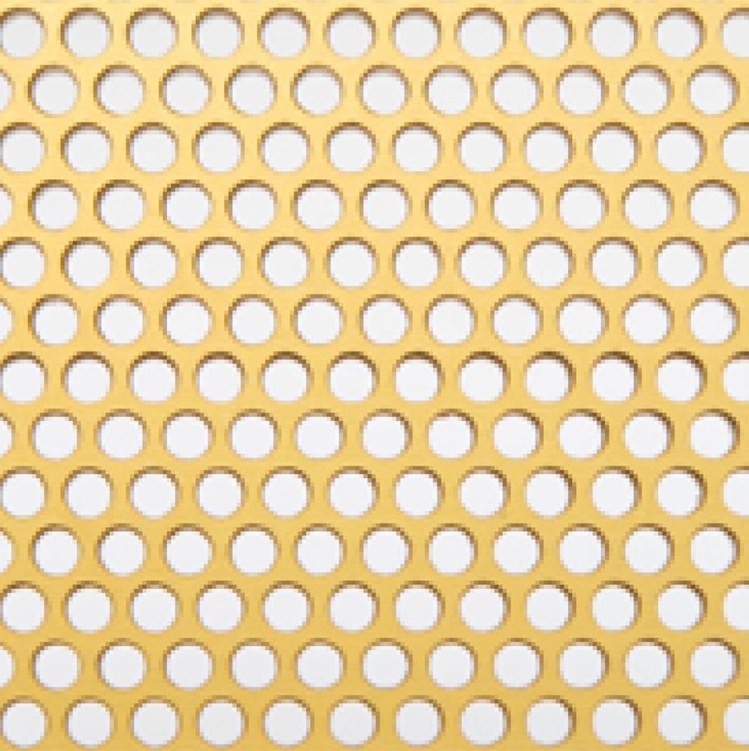 Aluminum Panels Gold Perforated Round