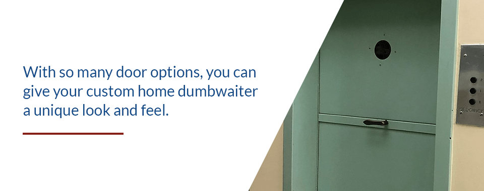 customize your dumbwaiter to match your decor